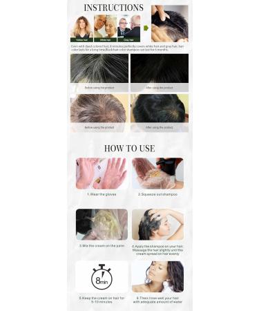 Dye Brown Hair Shampoo - Quick 5-Minute Color for White Grey & Damaged Hair - Lasts Up to 4 Weeks - 400ml - Buy Online on GoSupps.com