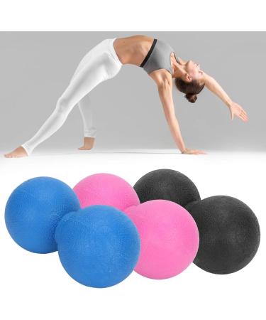 Verdant Touch TPR Massage Ball Set | Yoga Muscle Relaxation & Portable Fitness Black Rose Red Blue - Buy Online on GoSupps.com
