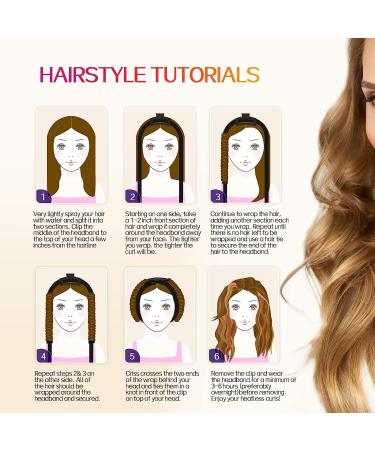 Velour Heatless Hair Curler for Long Lasting Curls - 61 Extra Long Curling Rods Headband Kit for Overnight Soft Cotton Curls - Black - Buy Online on GoSupps.com