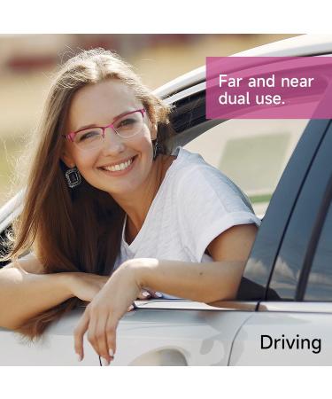 Buy Missfive Premium Bifocal Reading Glasses for Women - Blue Light Blocking Trendy Dual-use Readers with Metal Spring Hinge & Hard Case - 2.0x Bifocal Eyewear - Buy Online on GoSupps.com