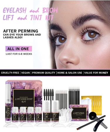 Joyeee 2 In1 Eyelash and Brow Lamination Kit Professional Eyelash Eyebrow Lift Kit Lash Lift and Tint Kit Semi-Permanent Curling Perming Wave Suitable For Home Salon Use - Buy Online on GoSupps.com