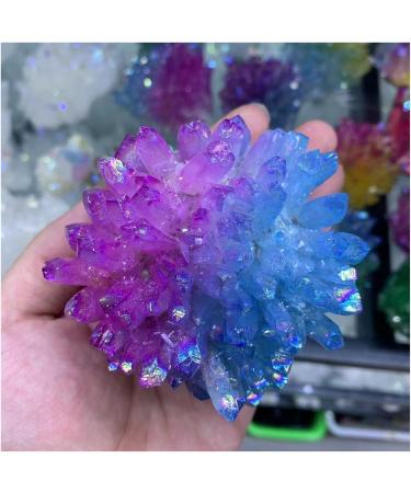 Natural Crystal Rough Crystal Cluster Beautiful Two-Color Crystal Cluster Quartz Cluster Rainbow Gem Gem Specimen Home Decoration (Size : 250-300g) - Buy Online on GoSupps.com