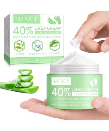 Urea Foot Cream 5.29 oz - Deep Moisturizing Callus Remover and Softe for dry cracked Skin Smooth and Soften Dry rough Cracked Itchy Skin For Feet Hands Heels Elbows Nails & Knees - 150g - Buy Online on GoSupps.com