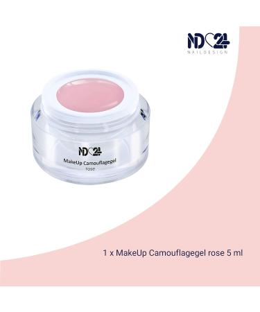 ND24 Naildesign Camouflage Gel - Vegan Cover Gel for Baby Boomer Nails - Made in Germany (5ml Rose) - Perfect Nail Studio Finish - Buy Online on GoSupps.com