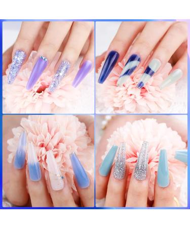 Poly Nail Extension Gel Kit - 8 Colors Builder Poly Nails Gel Set with Glitter, Base Top Coat, French Manicure Set - Perfect Valentine's Day Gift for Beginners - Buy Online on GoSupps.com