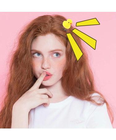 1/4 Duck Hair Clip - Yellow Duck Hairpin Cartoon Plush Hairpin | Soft Yellow Duck Animal Hair Clips Fun Hair Plush Hairpin Set Cartoon Duck Animal Headwear for Kids Women 2.56inches Yellow - Buy Online on GoSupps.com