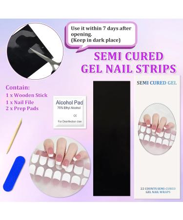 22 STK Self-Adhesive Gel Nail Polish Stickers - Long-Lasting Salon Quality Foils for French Tips | UV Hardened Nail Wraps - Buy Online on GoSupps.com