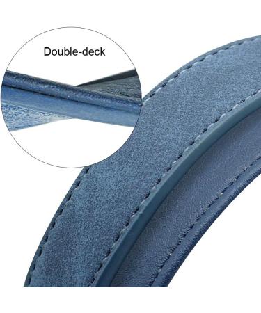 Didog Soft Padded Leather Dog Collar with Personalized Engraved Name Tag - Adjustable for Small & Medium Dogs (33-40 cm) - Blue - Buy Online on GoSupps.com