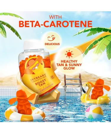IvyBears Glow & Hair Pack for Women Hair Vitamin + Glow Tanning Gummies Vegan Gummies with Biotin Collagen Keratin & Beta-Carotene Hair Growth & Natural Tan Support 60 ct Each - Buy Online on GoSupps.com