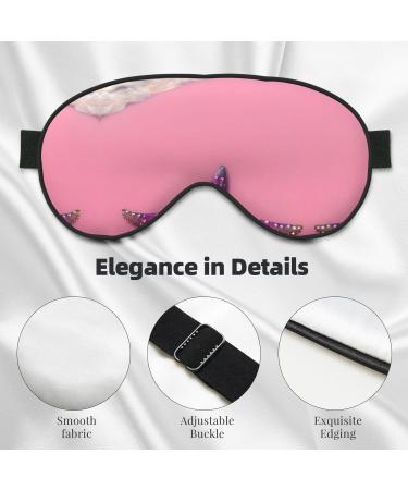 Pink Sand Beach Eye Mask | Soft Adjustable Sleep Mask for Men & Women | Comfortable Black Nighttime Eye Cover - Buy Online on GoSupps.com