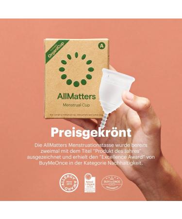 Allmatter Menstrual Cup Size A - Soft Medical Silicone for Virgins | Eco-Friendly & Comfortable - Buy Online on GoSupps.com