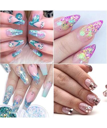 Holographic Acrylic Nail Art Supplies: Glitter Powder Set for Women's 3D Nail Decoration - Buy Online on GoSupps.com