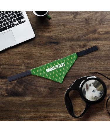 Buy printplanet Personalized Dog Scarf - Custom Text - Trees Green - Size S - Stylish & Unique Dog Accessories - Buy Online on GoSupps.com