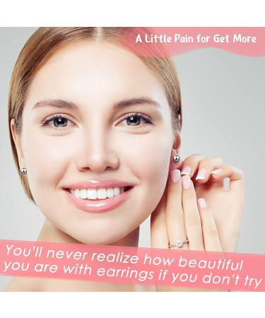 6-Piece Ear Piercing Gun Kit with Disposable Nose Piercer and Studs - Bead Style Pink - Buy Online on GoSupps.com