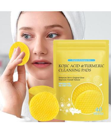 40 Turmeric Kojic Pads Glow Up Pads Turmeric Cleansing Pads Skin Care Gi-fts Turmeric Ko-jic Acid Exfolia-ting Cleansing Pads Turmeric Kojic Brightening Cleansing Pads For Face Exfoliation - Buy Online on GoSupps.com