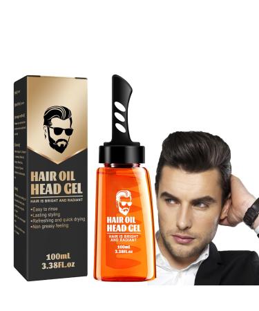 Men's Hair Styling Gel, 2 in 1 with Comb, Men's Hair Styling Gel, Hair Styling Gel with Comb, Hair Styling Gel with Comb, Hair Styling Gel with Comb for Men, Long Lasting, Quick Building, 100ml