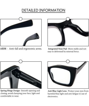 Buy KoKoBin Oprah Oversized Square Reading Glasses - Stylish Computer Glasses with Spring Hinges in Black Pink Leopard & Pink - 2 Diopters - International Shipping Available - Buy Online on GoSupps.com