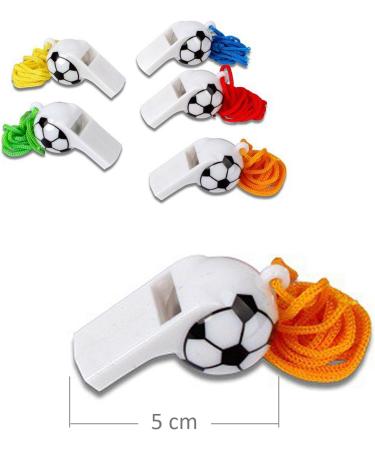 Schramm Pack of 12 Football Whistles - Plastic Referee Whistles for Sports & Games | International Shipping Available - Buy Online on GoSupps.com