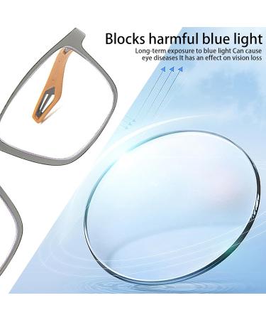 Kyaoayo Anti-Blue Light Reading Glasses - Ultra-Light Self-Tinting Varifocals for Men & Women - UV Protection Sports Glasses - Gray & Yellow 2.5x - Buy Online on GoSupps.com