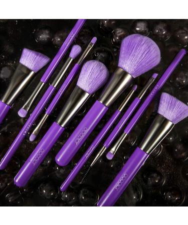 Docolor 10Pcs Premium Synthetic Makeup Brush Set - Neon Purple - Buy Online on GoSupps.com