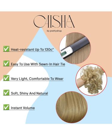 CAISHA Hairpiece Scrunchie Chloe Updos - Voluminous Wavy Synthetic Fiber (DM13cm Black G1C) for Effortless Styles - Buy Online on GoSupps.com