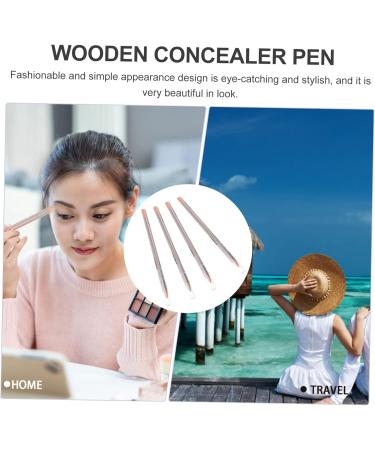BIUDECO 4pcs Concealer Pen Make up Concealer for Face Cover up Makeup Concealer Wooden Spot Eyebrow Pencil 16x0.8cm Ivory - Buy Online on GoSupps.com