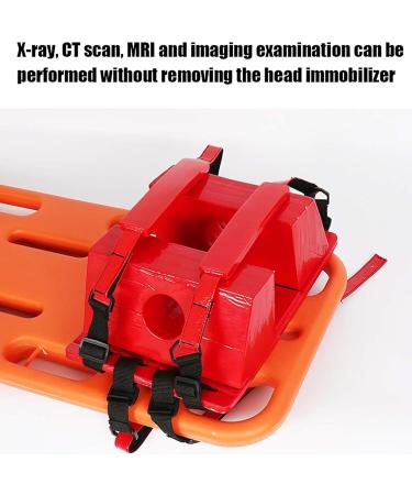 Spine Board Head Immobilizer Medical Emergency Head Immobilizer with Large Round Ear Holes and 2 Chin Straps 0.04m Large Displacement Enough Support and Reduce Transport Pain for Hospital - Buy Online on GoSupps.com