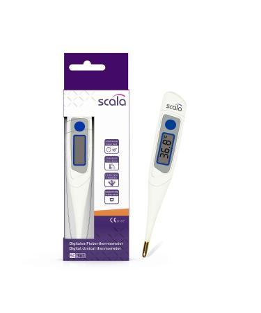scala Digital Thermometer SC 42 flex Speed Gold Tip White
