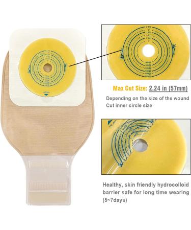 Carbou 21 PCS Ostomy Supplies: Two Piece Drainable Colostomy Bags with Closure for Ileostomy Stoma Care - Cut-to-Fit Barrier, 15 Bags + 6 Barrier - Buy Online on GoSupps.com
