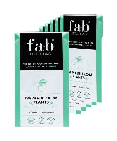FAB Little Bag Hygiene bag for tampons women's bandages binding - prevents smell lockable environmentally friendly environmental -friendly - package with 125 women's hygiene bags - Six Pack - Buy Online on GoSupps.com