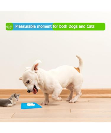 21cm Pair of Lick Mats for Dogs With Anti Slip Strong Suctions 2 Pcs Slow Feeding Dog lick Mats & 1 Spatula - Lick Mat for Dog Puppy and Cat Food (Blue + Green) 21 Cm Blue & Green - Buy Online on GoSupps.com