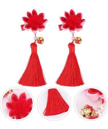 minkissy 3 Pairs Children's New Year Hair Accessories New Year Children Hair Accessory Clips for Hair Accessories for Girls Furry Ball Barrette Hairball Fabric Baby Girl Issue Card - Buy Online on GoSupps.com