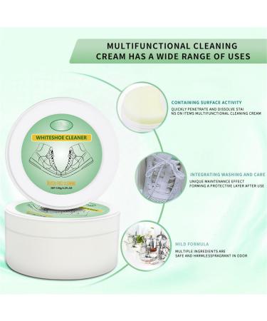 Multi-Functional Cleaning and Stain Removal Cream 2024 New White Shoe Cleaner Water-Free Cleaning Cream with Sponge (2PCS) - Buy Online on GoSupps.com