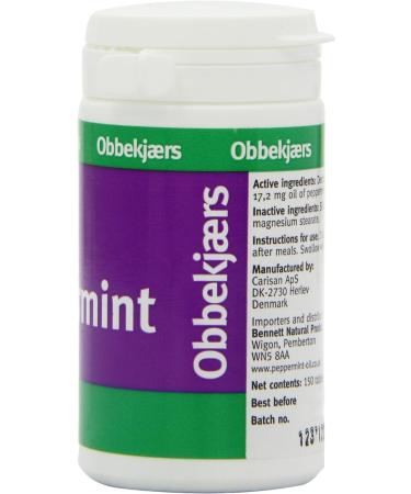 Obbekjaers Peppermint Tablets - 150 Tabs | Natural Fresh Breath Support - Buy Online on GoSupps.com