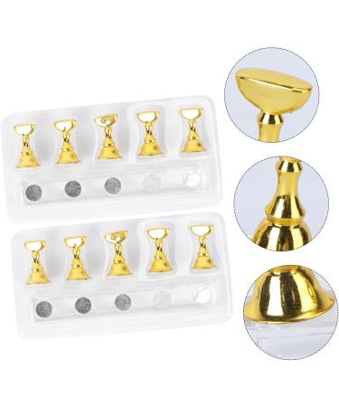 2 Sets Magnetic Nail Display Nail Display Stand False Practice Nail Stand Arcylic Fingernail Diy Display Stand Nail Tips Practice Holders Nail Tip Display Base Easel Manicure 2.5*1cm Golden - Buy Online on GoSupps.com