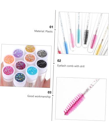 Beavorty Mascara Brush 20pcs Diamond Eyelash Comb Lash Mascara Disposable Curling Mascara Tube Eyelash Brush Set Simple 11x1cm As Shown - Buy Online on GoSupps.com
