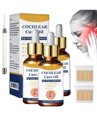 Cochlear Care Oil German Cochlear Care Oil Drops for Tinnitus Ear Ringing Relief Drops (3PCS)