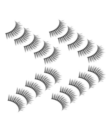 Beaupretty 10 Pairs Fake Eyelashes False Lashes Wispy Magnetic Eyeliner Fake Lashes False Eyelashes Individual Short False Eyelashes Double Eyelid High-grade Fiber 3d Nias