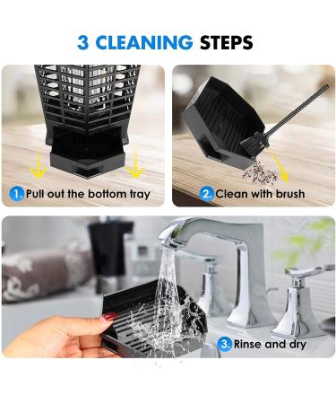 JCHOPE Electric Fly Trap - 4200V Indoor Mosquito Killer for Home, Backyard, Patio - 18W High Powered Fruit Fly and Moth Insect Trap (Black) - Buy Online on GoSupps.com