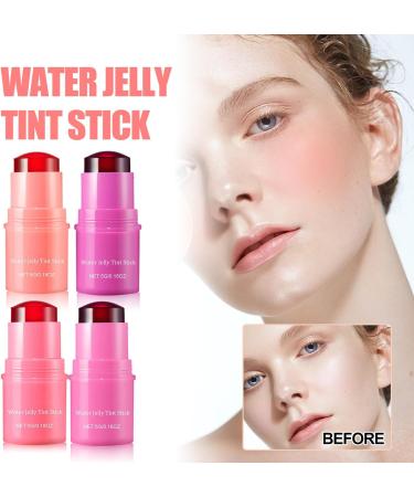 Water Jelly Tint Stick Blush lip gloss stick Milk Cooling Water Jelly Tint Lip Gloss Sheer Lip & Cheek Stain Milk Jelly Tint Jelly Blush Stick Long Lasting Jelly Texture Moisturising (#4 Rose Pink) - Buy Online on GoSupps.com