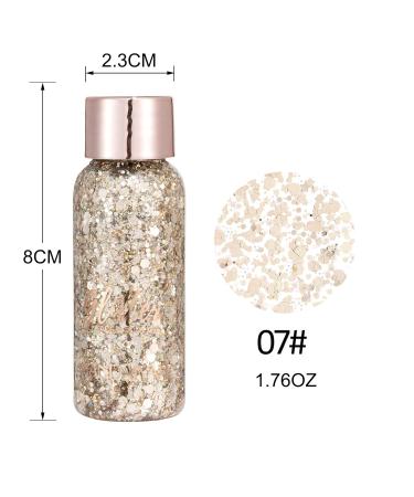 Body Glitter Gel - Festival Face & Body Sparkling Makeup | Mermaid Sequins & Chunky Glitter | 1 Spoon Brown - Buy Online on GoSupps.com