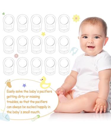 10PC Silicone Rings for Pacifier Chains - Soft Transparent Baby Pacifier Holders & Clips - Buy Online on GoSupps.com