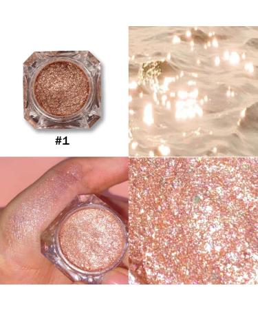 Single Colour Eyeshadow - Sparkling Pearly Diamonds Luster Eye Shadow Long-Lasting Shimmer Blendable Sweat Proof Beauty Cosmetics High Pigment 1 - Buy Online on GoSupps.com