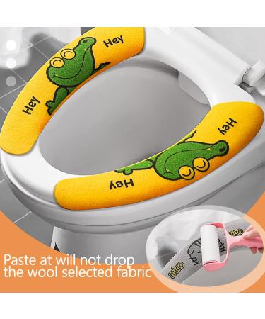 4 Pairs Toilet Seat Cover Cushion Toilet Seat Cover Warm Toilet Seat Cover Pads Warm Toilet Seat Covers Toilet Seat Mat Cartoon Style - Buy Online on GoSupps.com