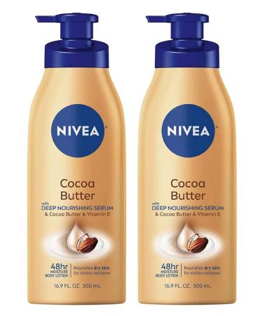 NIVEA Cocoa Butter Body Lotion 16.9 fl. oz. (Pack of 2) Cocoa Butter 16.9 Fl Oz (Pack of 2)
