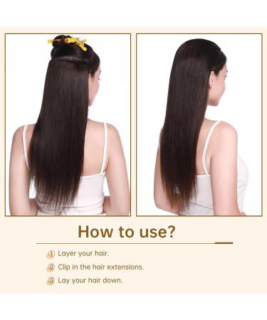 Hair Extensions Clip in Blonde 18 Inches One Piece Clip in Hair Extensions Real Human Hair - Buy Online on GoSupps.com