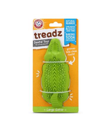 Arm & Hammer Treadz Dental Toys For Strong Chewers Large Gator