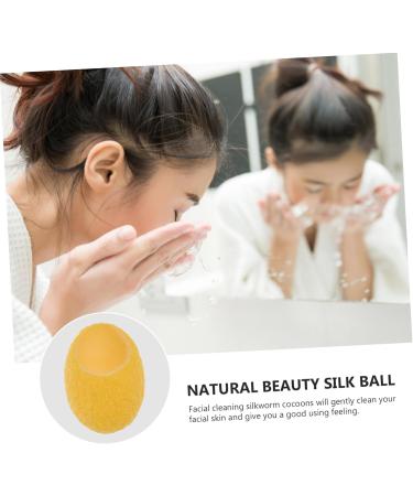Healeved Natural Silk Facial Cleanser Cleansing Silk Beauty Cleansing Organic Facial Care 27x2cm yellow - Buy Online on GoSupps.com