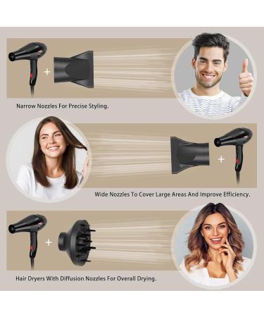 Professional Ionic Hair Dryer 2400W | Fast-Drying & Quiet | Salon-Quality Dryer with Diffuser | Blue Light Technology | Perfect for Women & Men - Buy Online on GoSupps.com