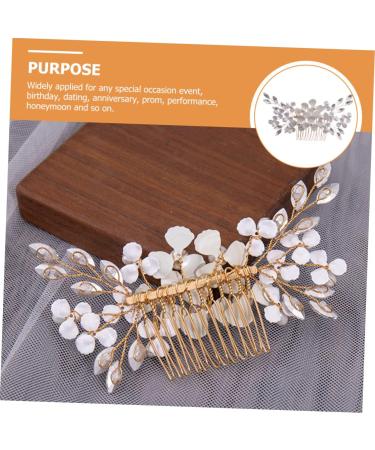 FRCOLOR Hair Accessories Pearl Hair Pin Hairpin Wedding Hair Comb Women Headdress Hair Clips Bride Headpieces for Wedding Barrettes for Hair Pearl Headpiece Hair Comb Clip - Buy Online on GoSupps.com